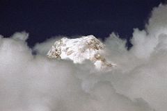 
Gasherbrum IV Summit Pokes Out Of Clouds On Trek From Khoburtse To Goro II
